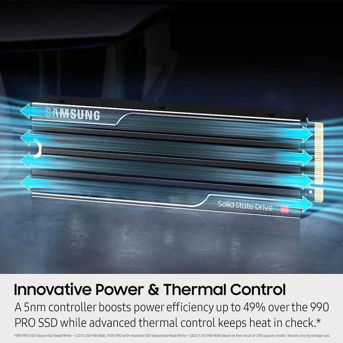 Samsung 9100 Pro 2TB heatsink, M.2, NVMe PCIe 5.0, SIGILAT IN CUTIE