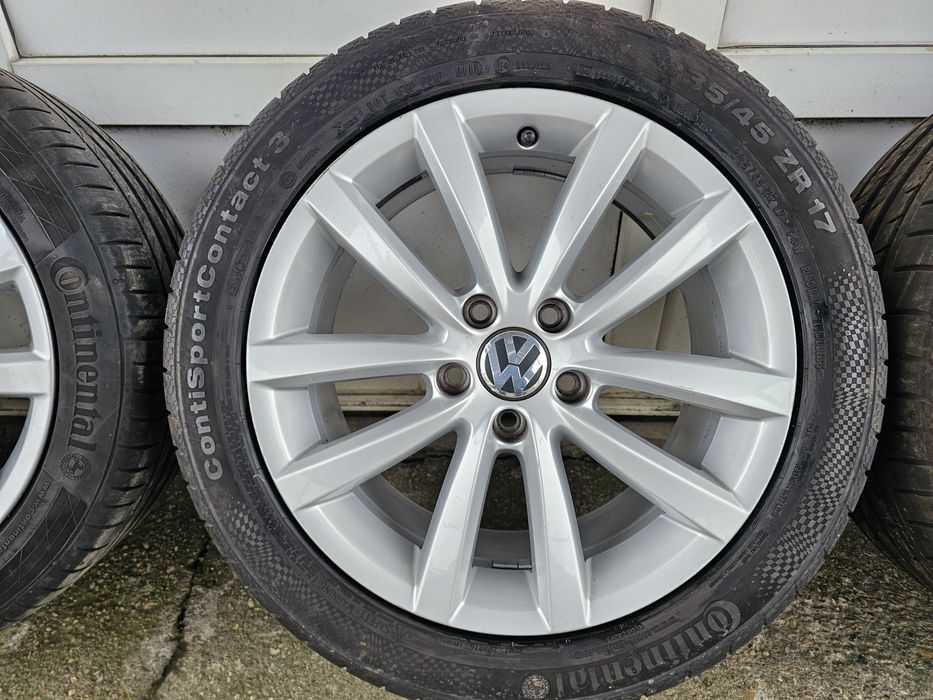 Vand jante aliaj originale vw  , 5x112 cu anvelope de vara 235/45/17