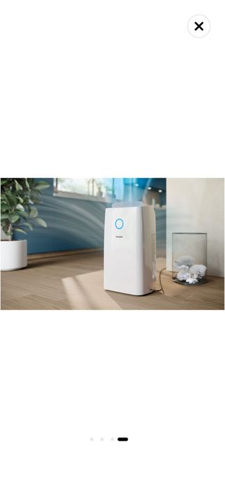 Изсушител за въздух Philips series 3000 DE3306/11, До 34,3 L/D, Ефективен в помещения до 150 м3, Ароматерапия, Технология AeraSense, Режим на сушене