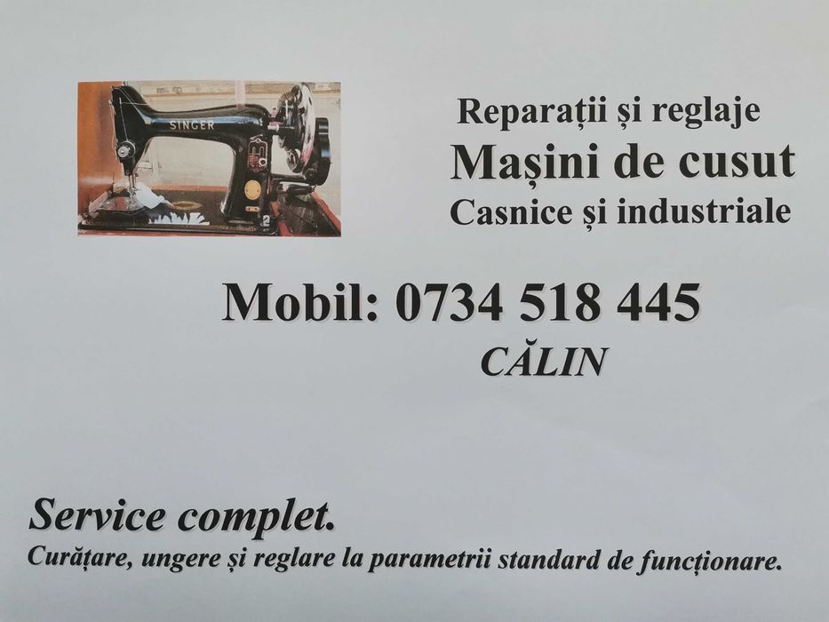 Reparatii si Reglaje Masini de Cusut