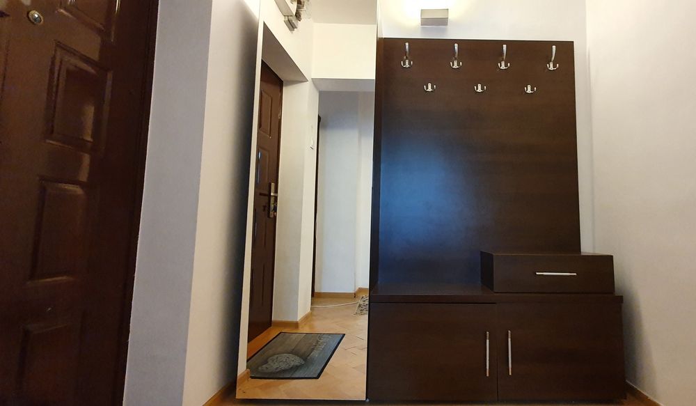 Cuier cu oglinda, culoare Wenge
