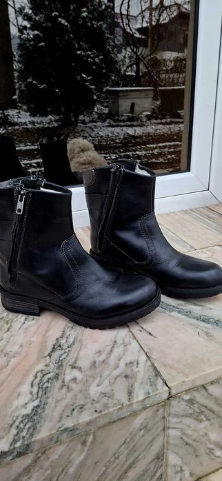 Ghete negre piele imblanite s.Oliver 39