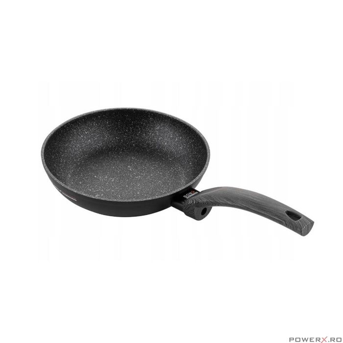 Tigaie din aluminiu, invelis antiaderent, marmorata, 28 cm, neagra,