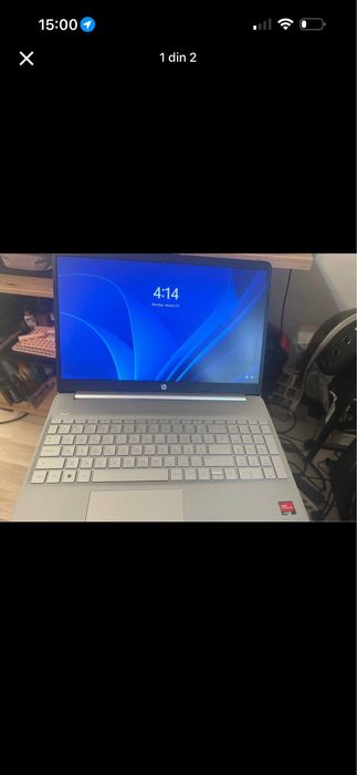 Laptop HP 15s-eq1076NQ, 15.6” HD, AMD Athlon Silver 3050U, 4GB RAM, SSD 256GB