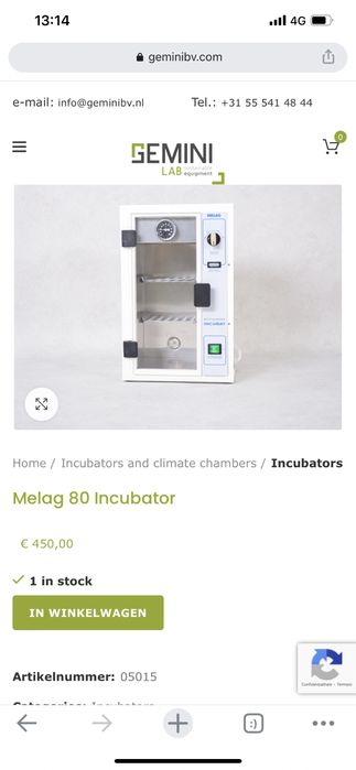 Melag 80 incubator