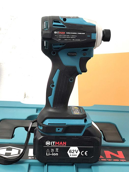 Set scule profesionale Hitman 62V, 3 piese, acumulator