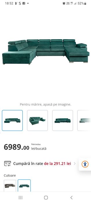 Vând canapea  in forma de U