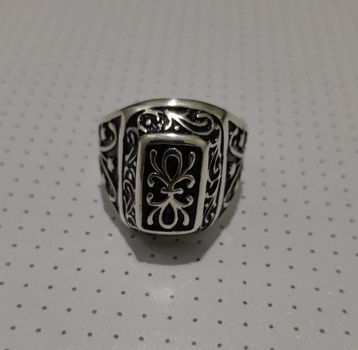 Кольцо мужское серебряное.Перстень.