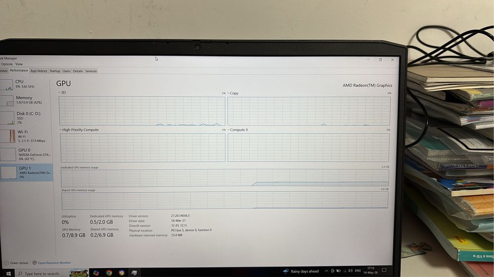 Laptop Gaming Lenovo IdeaPad – Stare nouă, Ryzen 5, 16GB RAM, GTX 1650