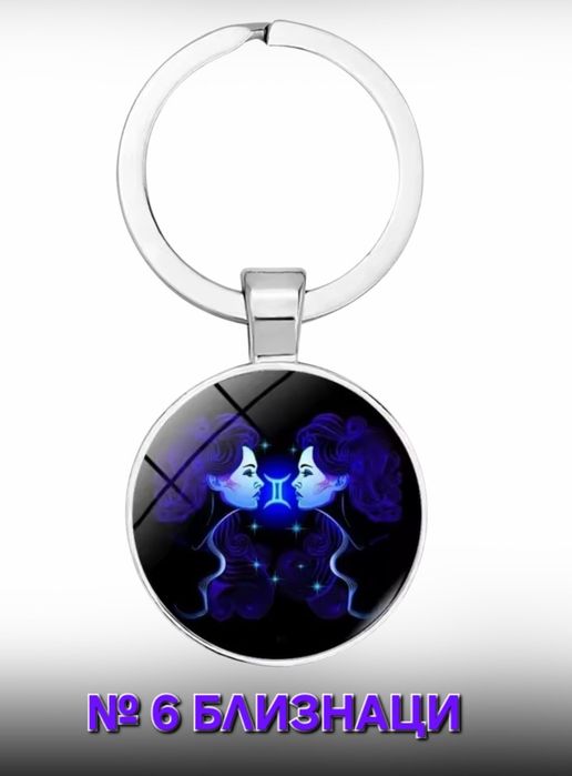 Стилни Ключодържатели със Зодии(кръгли) – Перфектният Подарък за всичк