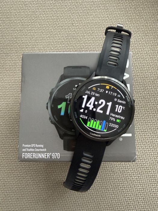 Ceas Garmin Forerunner 970 full box, ca nou cu factură și garanție
