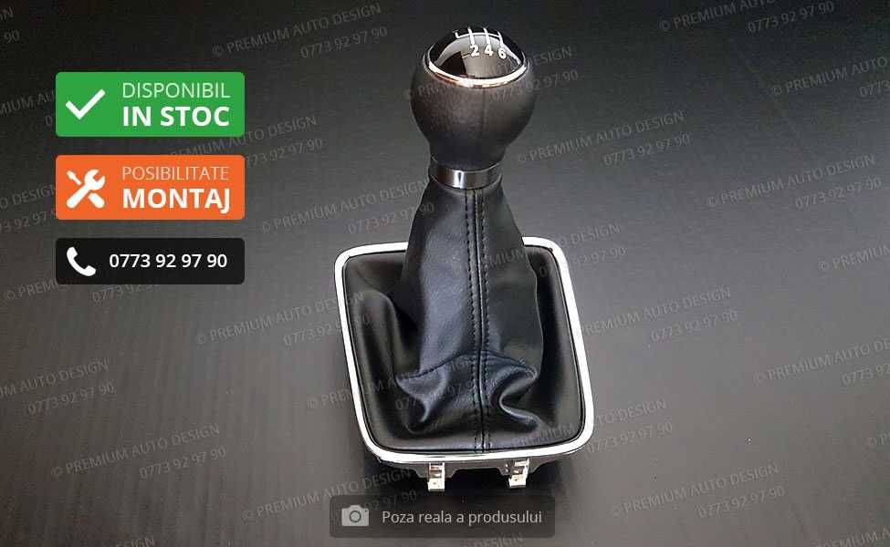 Schimbator viteze PIELE NATURALA - VW Tiguan / Golf Plus