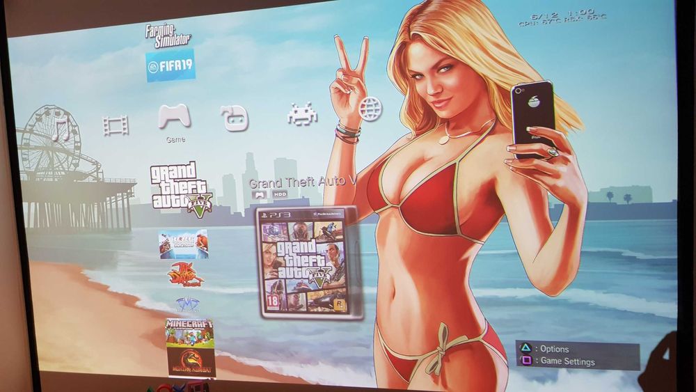 Playstation 3 PS 3 Sony PS3 + 25 jocuri GTA 5 Fifa 19 Nfs Minecraft