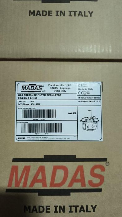 Регулятор давления газа Madas
