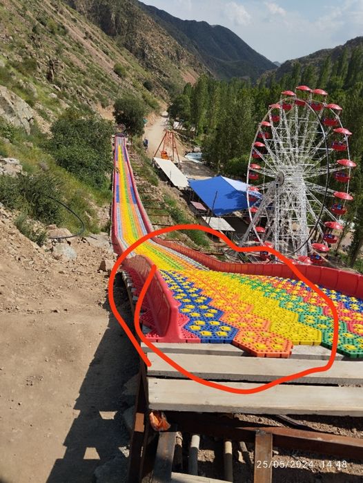 Тюбинг аттракцион. Atraksion sirpanchiq