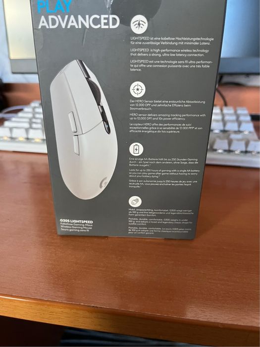 Мишка logitech 305 lightspeed whie