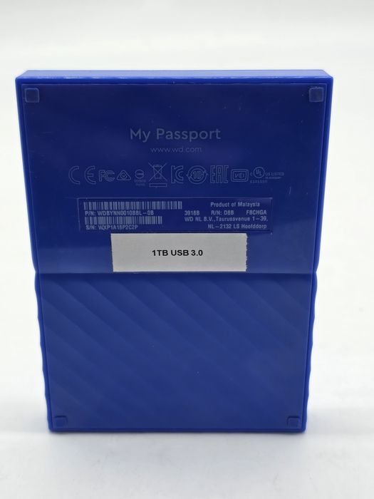 HDD extern WD My Passport 1TB, 2.5", USB 3.0, Albastru, nefolosit