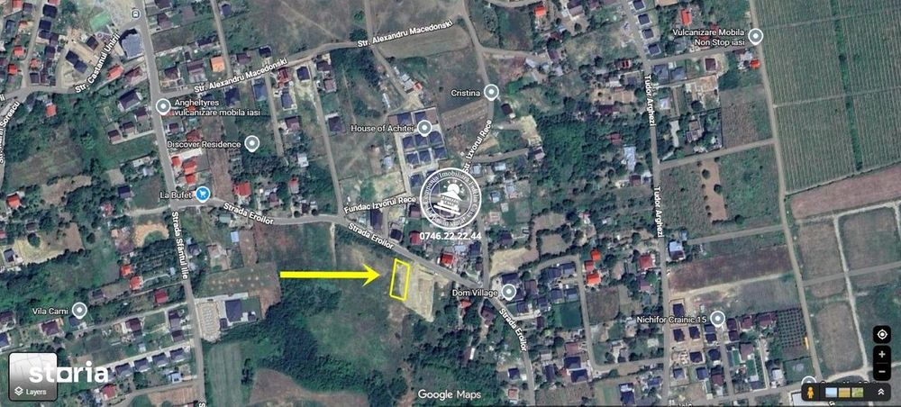 Teren intravilan - 650mp - asfalt si toate utilitatile in Visani