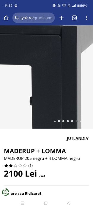 Set Masa de terasa + 4 scaune