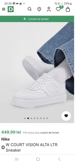 Adidasi Nike Court Vision din piele naturala