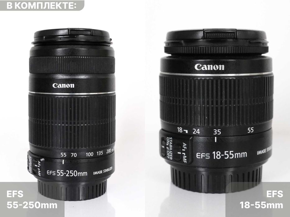 Canon EOS 600D + 2 объектива + адаптер