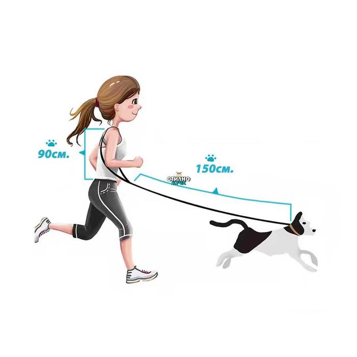 Повод за куче за свободни ръце на стопанина Hands Free повод за куче