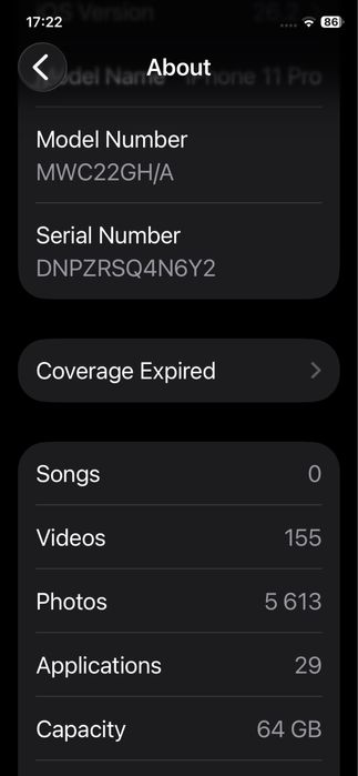 iPhone 11 pro 64 GB 92% BH Space Gray