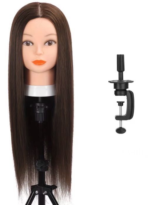 Тренировъчна глава с естествена коса