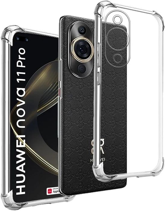 Прозрачен Силиконов Удароустойчив Кейс за Huawei P50 Pro P60 Nova 11