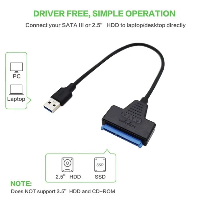 Sata adapter hhd va ssdlar uchun