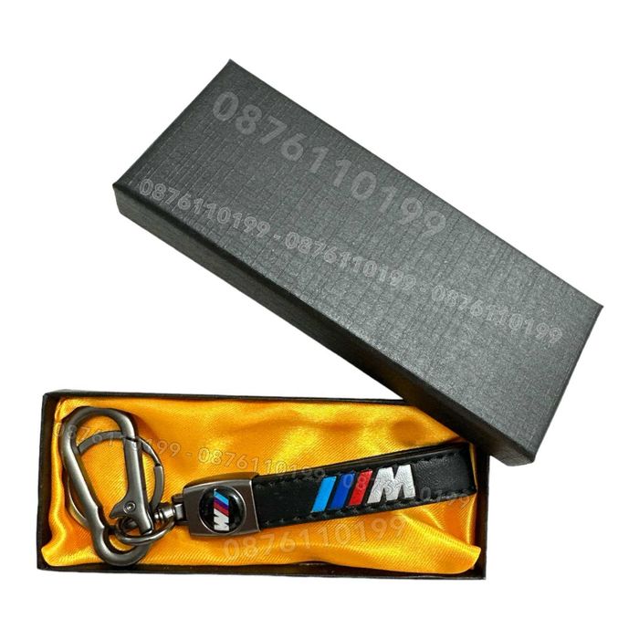 Луксозен кожен ключодържател BMW M POWER БМВ М в кутия