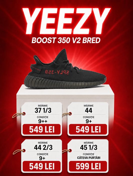 Adidas yeezy 350 autentici diferite conditii si modele