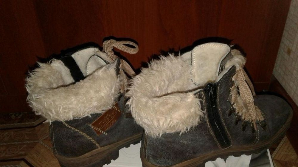 Зимние овчинные ботинки