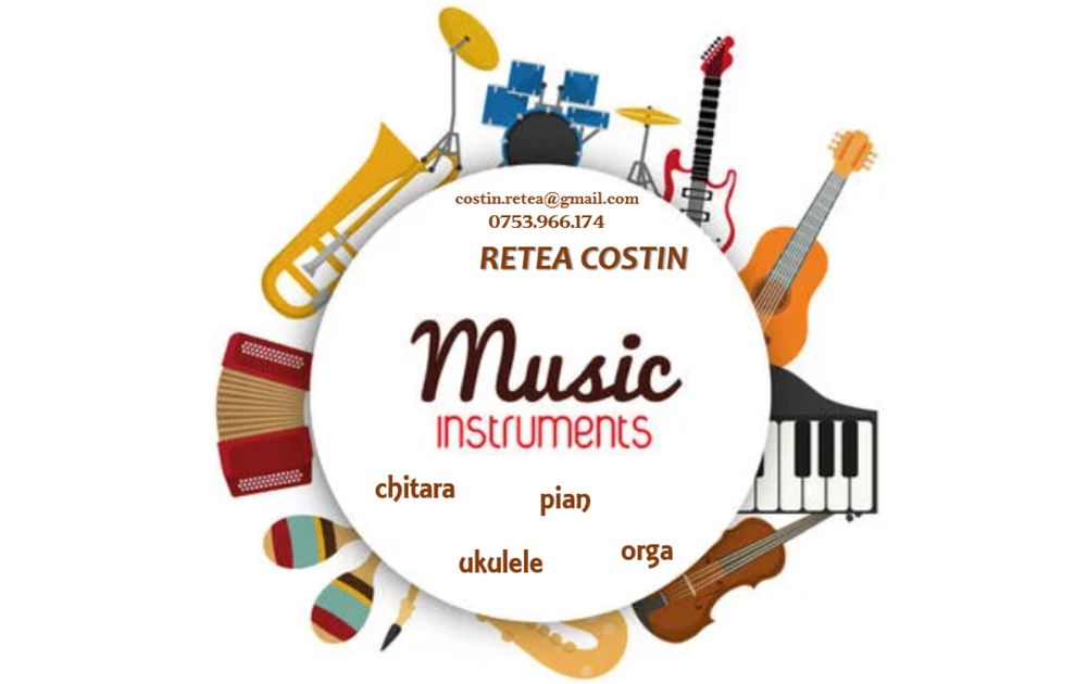 Ore/ lectii  Chitara, ukulele, pian, canto LA DOMICILIU