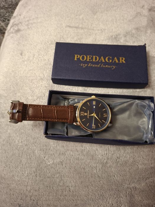 Нов мъжки часовник POEDAGAR, в оригинална кутия.