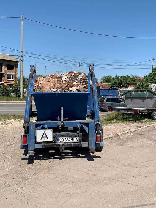 Контейнер за строителни отпадаци/извозване/къртачни/бобкат/самосвал,
