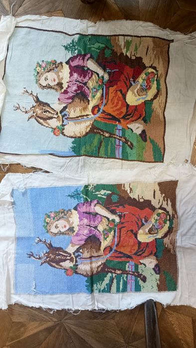 Вышитые  картины прошлого века