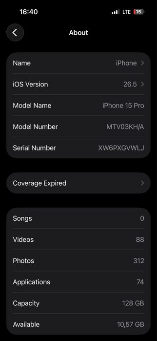 Iphone 15pro 128/83 holati ideal