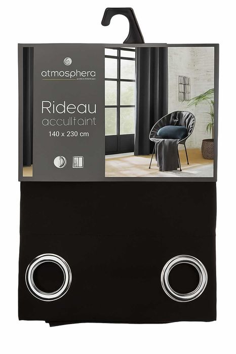 Perdea opaca neagra, 140x260 cm, pentru living sau dormitor