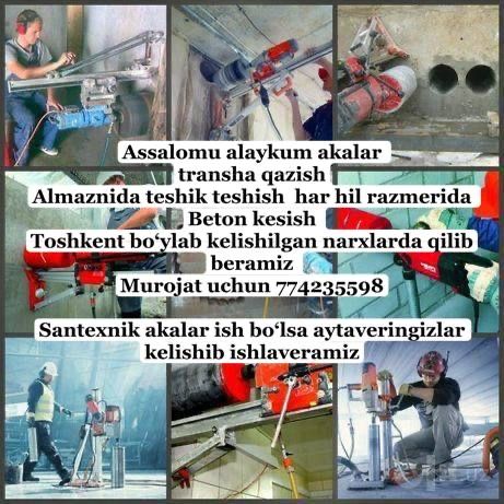 Beton buzish xizmati 24/7 aloqadamiz