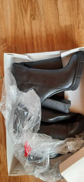 Сапоги женские кожанные