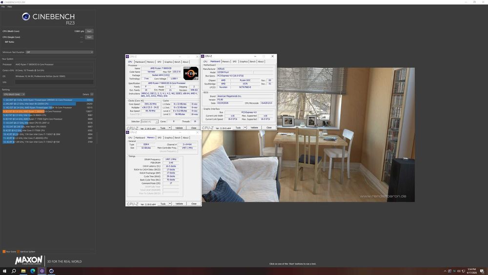 АМD Ryzen 7 5800X3D, 8-ядрен, АМ4, 96MB L3 Cache
