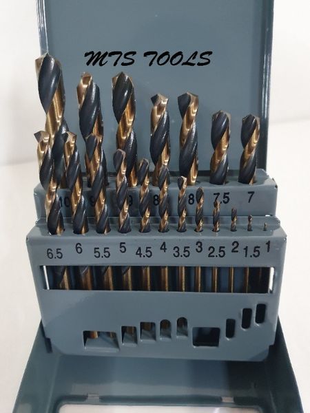 Set spirale cobalt 1-10mm 19 piese