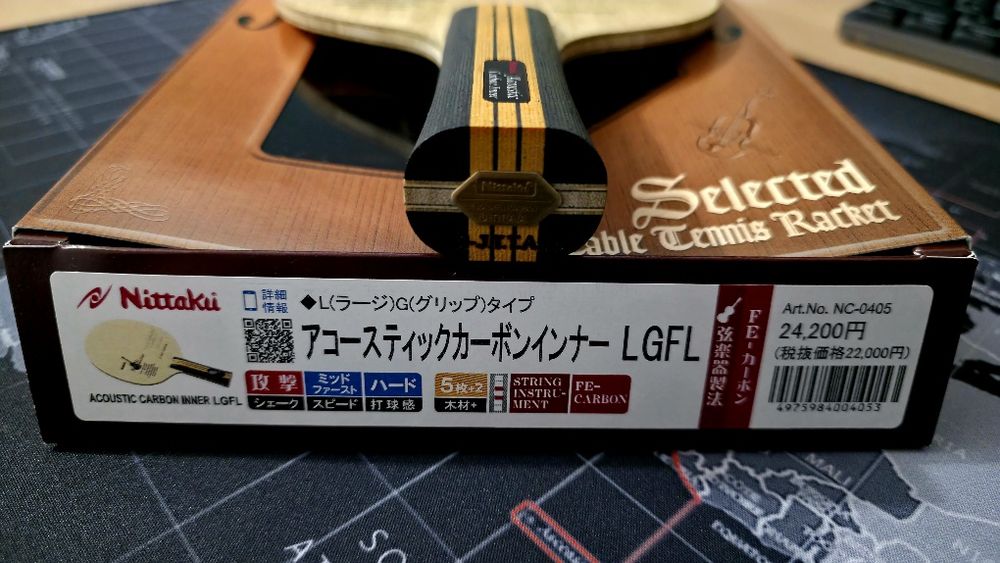 Nittaku Acoustic Carbon Inner FL (Large Handle - mâner mare)