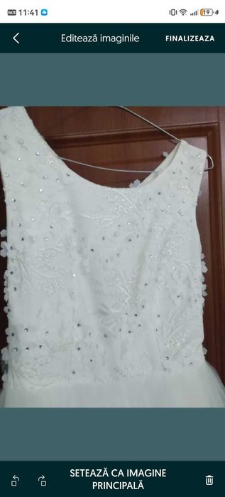 Rochie alba scurta mireasa