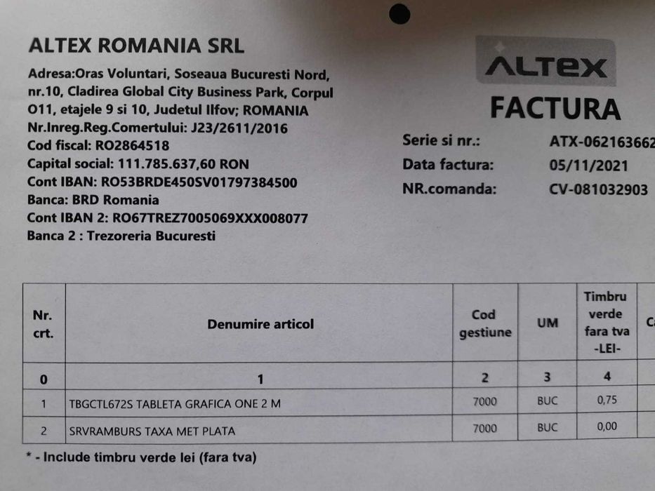 Tableta Grafica ONE by WACOM, noua, nefolosita niciodata