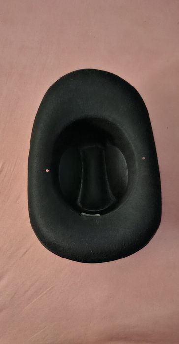 Pălărie Cowboy / Șerif Neagră Boland cu Stea Metalică
