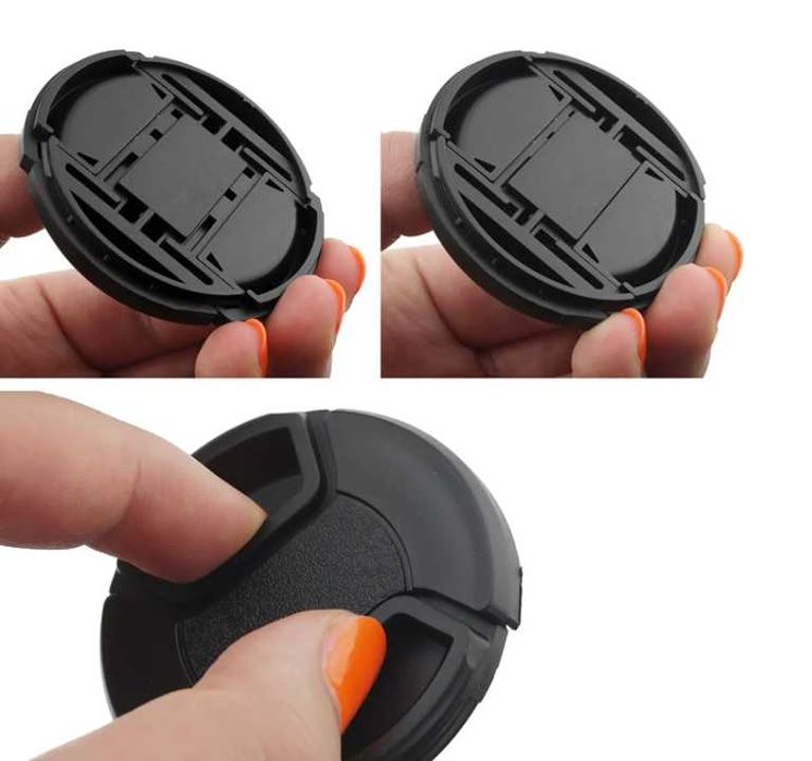 Капачка за обектив с корда , всички размери / Canon , Nikon , Sony