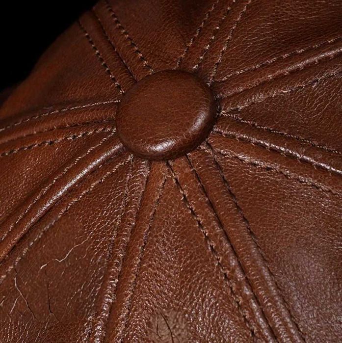 Кепка мужская "восьмиклинка-хулиганка", из натуральной кожи раз.57по62