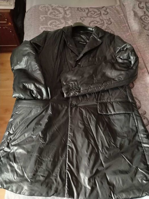 Черно дълго межко яке